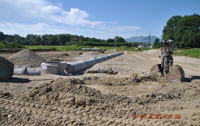 Erschließung Gewerbegebiet Brucklach Kanalbau 3