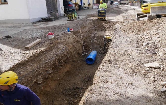 Ausbau der Achthalerstraße Kanalbau 1