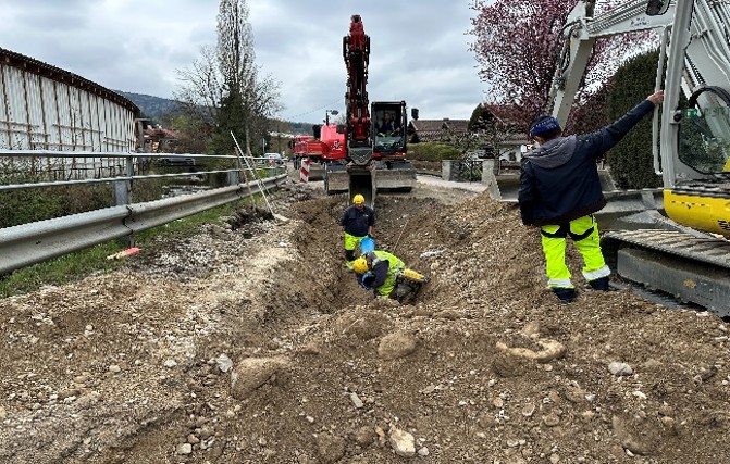 Ausbau der Achthalerstraße Kanalbau 3