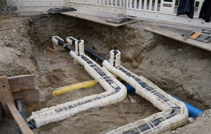 Ausbau der Austraße Versorgungsleitungsbau 2